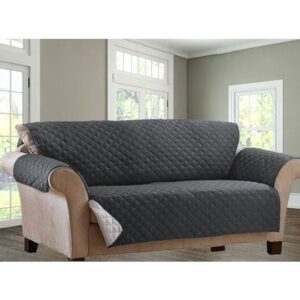 Grey Quilted Sofa Cover 300x300 