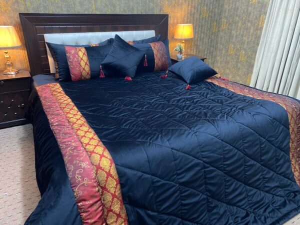 8 Pcs Velvet (Comforter / Quilt Cover) Set | HBD-3052