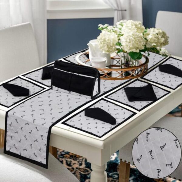 14 Pcs Quilted Table Runner Set  |  HBD-9004