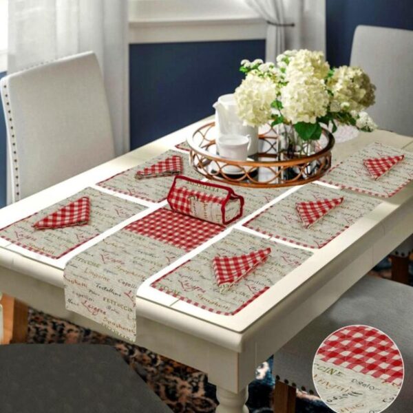 14 Pcs Quilted Table Runner Set  |  HBD-9000