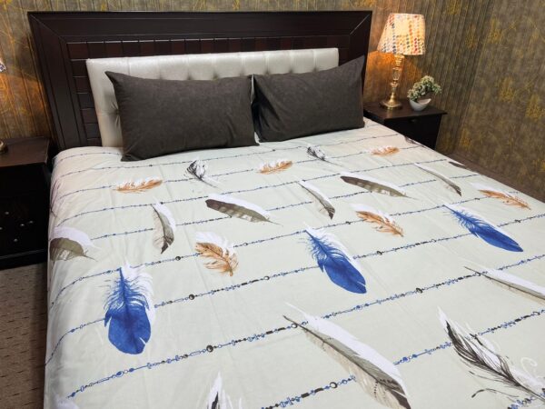 2 Pillow Bed Sheet (Pure Cotton) | HBD-039 - Image 3