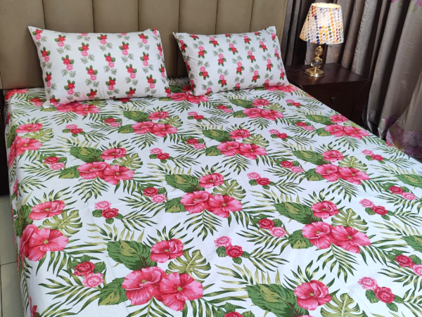 2 Pillow Bedsheet (Pure Cotton) | HBD-063