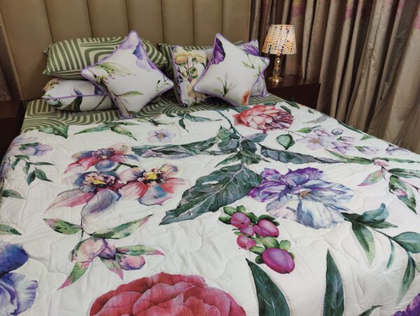 8 Pcs Pure Cotton (Comforter / Duvet Cover) Set | HBD-3211 - Image 4