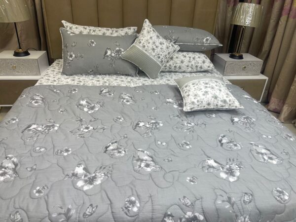 8 Pcs Pure Cotton (Comforter / Duvet Cover) Set | HBD-3218 - Image 2