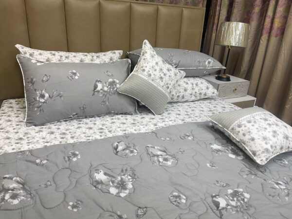 8 Pcs Pure Cotton (Comforter / Duvet Cover) Set | HBD-3218 - Image 3