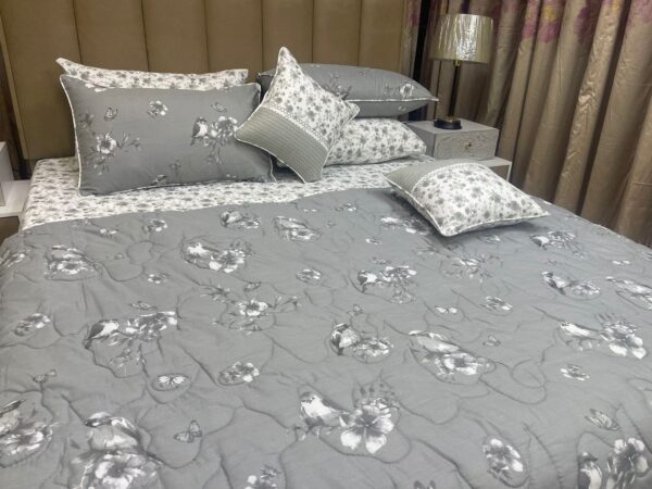 8 Pcs Pure Cotton (Comforter / Duvet Cover) Set | HBD-3218 - Image 4