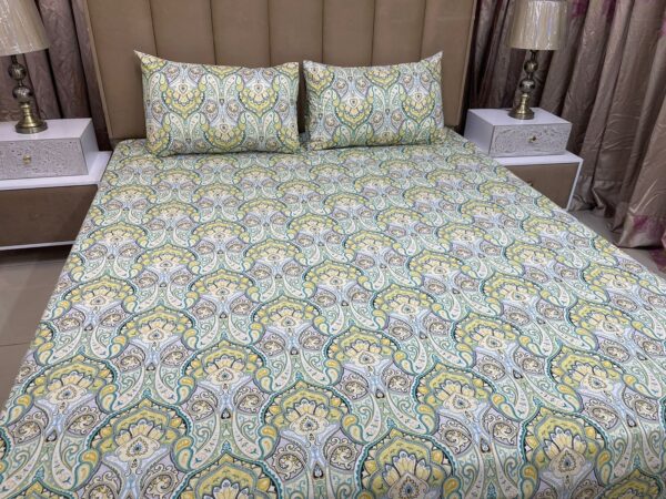 2 Pillow Bedsheet (Pure Cotton) | HBD-071 - Image 3