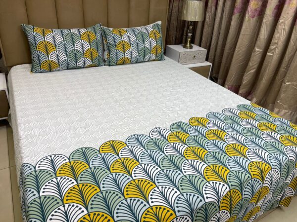 2 Pillow Bedsheet (Pure Cotton) | HBD-082 - Image 6