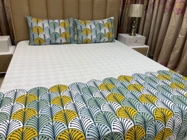 2 Pillow Bedsheet (Pure Cotton) | HBD-082 - Image 7