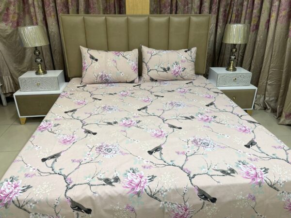 2 Pillow Bedsheet (Pure Cotton) | HBD-075 - Image 3